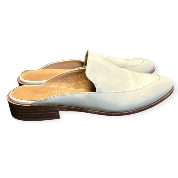 MADEWELL Women’s The Frances Skimmer Mule in Leather Women’s White Size 7 - Picture 5 of 8